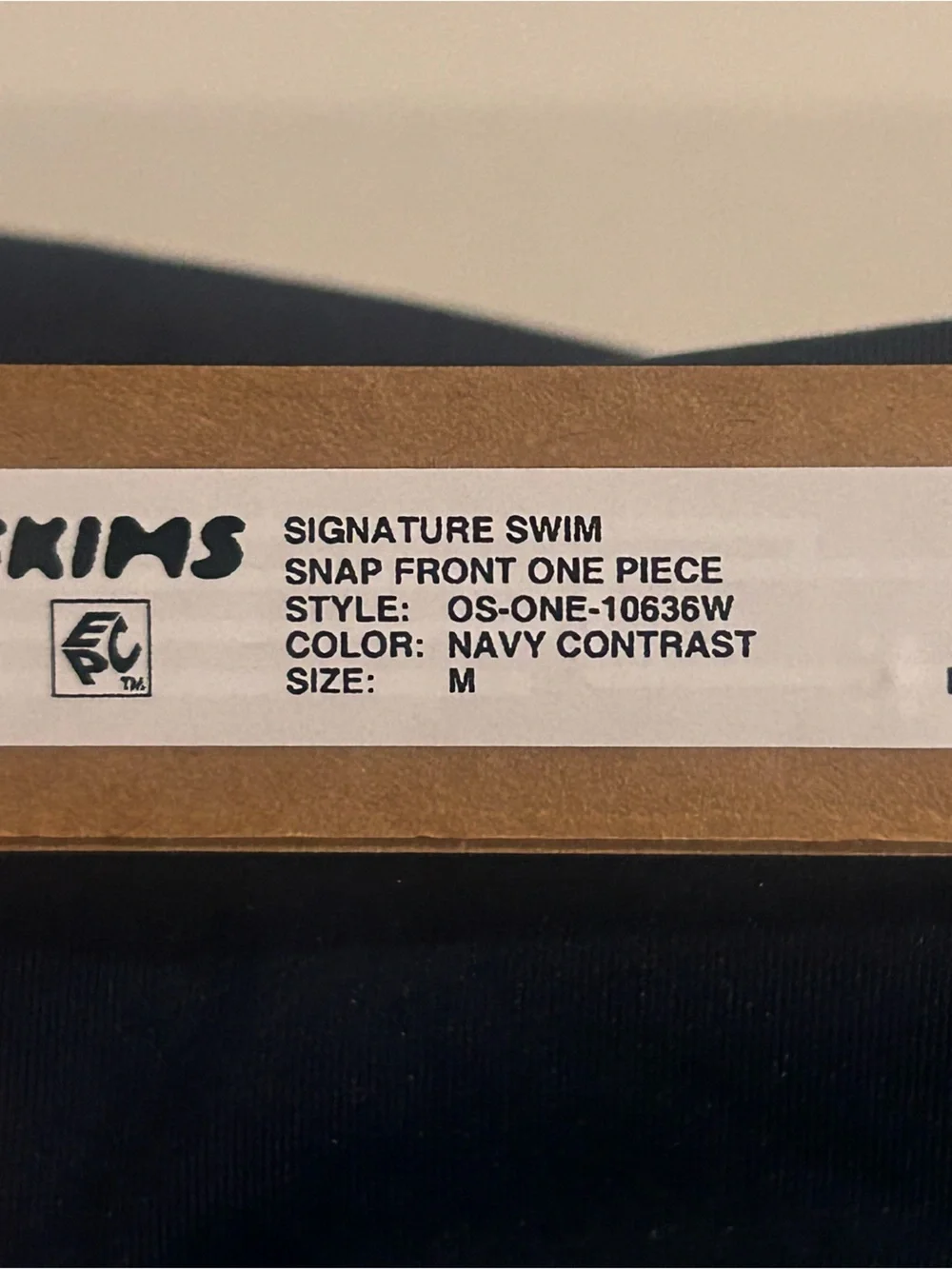 Skim Navy Contrast-Trim One-Piece Swimsuit